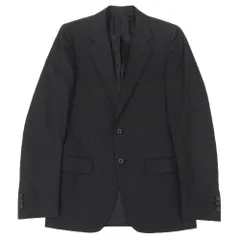 希少✨PRADA テーラードジャケット ブラック フロントポケット付き ☆送料関税込☆PRADA ロゴプレート シングルブレスト ジャケット