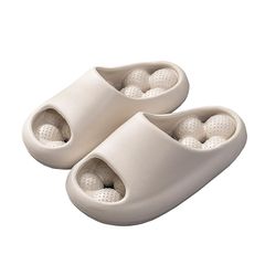 【新品】 [Comoski] 健康サンダル スリッパ 足ツボ メンズ 【現役整体師推薦】 室内 外履き (ベージュ,25.0-25.5) 0