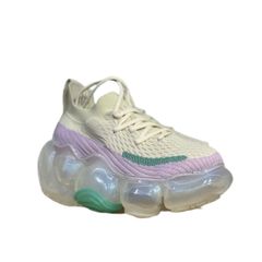 grounds グラウンズ スニーカー レディース WHITE / PINK シンプル カジュアルシューズ
