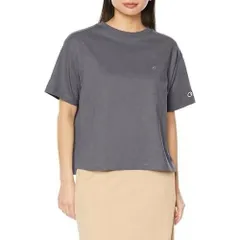 チャンピオン(Champion) 半袖Tシャツ 綿100% ワンポイントロゴ レディース CW-X315 オフブラック Mサイズ