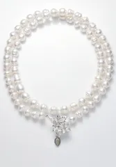 白蝶真珠サークル・バロック9-11mmロングネックレス