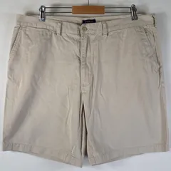 古着 ポロ・ラルフローレン POLO RALPH LAUREN ショートパンツ チノパン ポロチノ 大きいサイズ ワンポイントロゴ w40  ベージュ系 メンズ