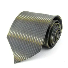 ピエールカルダン ブランドネクタイ バーチカルストライプ柄 グラデーション シルク 日本製 メンズ グレー Pierre Cardin 【中古】