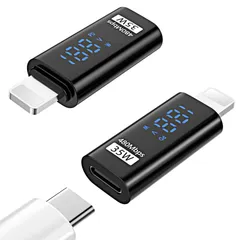 【人気商品】Type C to ライトニング 変換アダプタ 2枚セット 出力スクリーン表示 TypeCからライトニング変換用 MoKo アダプター 35W PD充電対応 480Mbpsデータ転送 USB-C iPhone 変換コネクタ タイプCからiOS変換コ