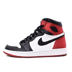 ナイキ NIKE WMNS AIR JORDAN 1 SATIN BLACK TOE ウィメンズ エアジョーダン1 サテン ブラックトゥ スニーカー US8 黒 白 赤 CD0461-016のサムネイル
