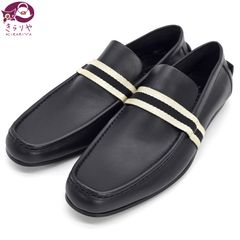 GUCCI グッチ 091094 ローファー ドライビングシューズ 41 / 26㎝ レザー ブラックカラー ストライプ イタリア製 箱 保存袋 ショップカード