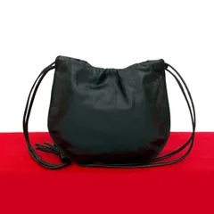 極 美品 希少品 LOEWE ロエベ ヴィンテージ アナグラム ロゴ ナッパレザー 本革 ミニ ショルダーバッグ ポシェット ブラック 20399