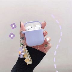 【パープル(薄)】Airpodsケース おしゃれ可愛い シリコン