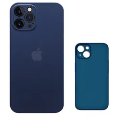 【人気商品】iPhone13 mini 用 ケース カバー 極薄 超軽量 Air Skin 裸感覚 0.3mm 8g fine-R 薄型 軽量 さらさら マット 指紋防止 PP素材 全面保護 レンズ保護 モデル （13mini ブルー）