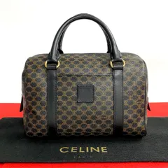 【美品】CELINE ブラックマカダム トリオンフ ロゴ クラッチバッグ PVC CELINE/セリーヌ】マカダム トリオンフ ハンドバッグ｜ヴァル
