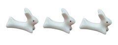 【人気商品】かわいいうさぎ 箸置き かわいいウサギの陶器製箸置き 雑貨 テーブルウェアイースト (３個)