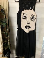 古着リメイク　インパクト　ロングワンピース　ニット