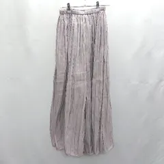 ◇ Θ LEPSIM レプシィム ウエストゴム 紐入り ロング フレア スカート サイズ FT グレー系 レディース E  【1501160039897】