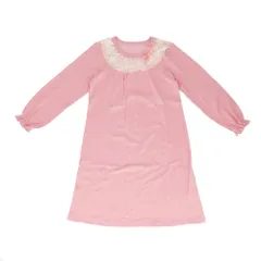 ☆ Bタイプ×ピンク ☆ 160cm ☆ パジャマ lypj3 パジャマ キッズ 女の子 ワンピース レース リボン かわいい 可愛い ネグリジェ 半袖 寝巻 部屋着 ルームウェア 子供 子ども キッズパジャマ ナイトウエア 夏 春 おしゃれ