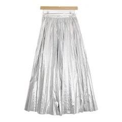 Ameri VINTAGE 02220981620 SHINY PLEATS SKIRT プリーツ サイズM ロングスカート シルバー レディース アメリヴィンテージ【中古】5-0728M△