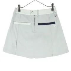 美品 FILA GOLF フィラゴルフ ワンポイントロゴ ミニ丈 スカート M グレー レディース 古着