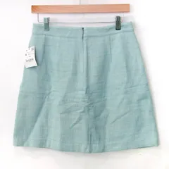 ザラ ミニスカート ボトムス 台形 スペイン製 未使用品 レディース Mサイズ グリーン ZARA