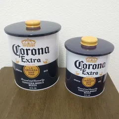 全2種 CORONA EXTRA コロナ ラウンドトップ キャニスター アメリカン雑貨