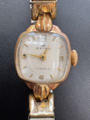 【EL5】稼働中　セイコー SEIKO アンティーク 手巻き レディース 5115 14KGF 鶴刻印　FJ9819