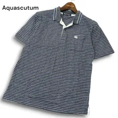 新品 アクアスキュータム ポロシャツ 半袖 コットン ボーダー L ネイビー 2025年最新】Aquascutum メンズ ポロシャツの人気アイテム