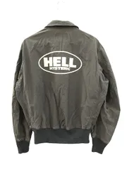 ヒステリックグラマー HYSTERIC GLAMOUR フライトジャケット ヘリクルージャケット ミリタリー HELLバックプリント グレー Fのサムネイル