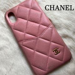 シャネル　CHANEL　iPhoneX専用ケース　ココマーク　ラムスキン　ピンク