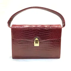 ZAGLIANI ザリアーニ クロコダイル 本革 シャイニング ハンドバッグ ZAGLIANI ザリアーニ クロコダイル 本革 シャイニング
