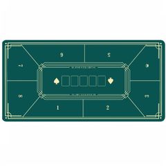 siawadeky ポーカーマット 8人用 ポーカーテーブル プレイマット 滑り止め 騒音軽減 防水 折りたたみ ホームエンターテイメント ボードゲームルーム用 卓上滑り止めパッド 40*80cm