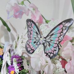 レジン 蝶々のポニーフック（温度変化なし） - メルカリ