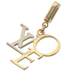【本物保証】 希少 レア 新品同様 ルイヴィトン LOUIS VUITTON 5.1g ザッツラブ ペンダントトップ K18YG K18WG LOVE Q93114