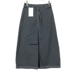 未使用 ZARA ザラ ミモレ丈 台形 スカート XS ブラック レディース 古着