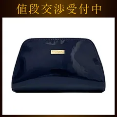 ブルガリ ポーチ ec-21599 ネイビー ブルー PARFUMS 美品