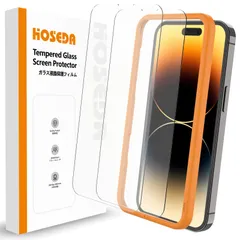 【新着商品】強化ガラス液晶保護フィルム [軽量化/高感度タッチ/高透過率/指紋防止/気泡ゼロ]（6.7インチ ガラスフィルム アイフォン14 Max Pro Pro Max 極薄型】iPhone14 用）2枚セット 【0.1mm