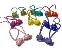 D357 ヘアゴム キッズ ねこ かわいい レトロ 8色 16個