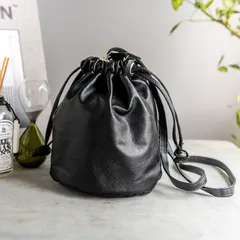 Rename ソフトフェイクレザー 2WAY 巾着ショルダーバッグ ユニセックス 男女兼用 メンズ レディース RSG20133