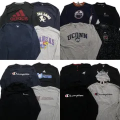 古着卸 まとめ売り スポーツブランドMIX 長袖Tシャツ 16枚セット (メンズ Ｌ ) リーボック チャンピオン アディダス 中古 古着 MZ7298