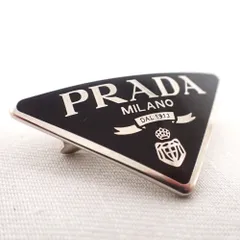 とみこ様専用　美品 プラダ PRADA ヘアクリップ バレッタ メタルロゴ トライアングル 1IF050 ヘアアクセサリー 髪留め