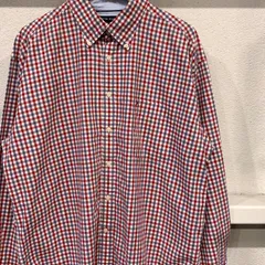 古着　XXL   長袖   シャツ　トミーヒルフィガー　チェック柄   ポケット付き