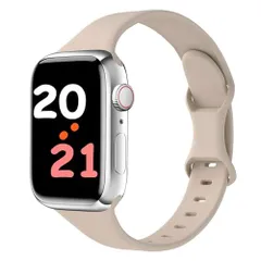 384041mm_ミルクティー コンパチブル apple watch バンド アップルウォッチ バンド iWatch バンド 38mm 40mm 41mm 42mm 44mm 45mm 9876SE54321に対応 柔らかい シリコン スポーツバンド 交換ベル