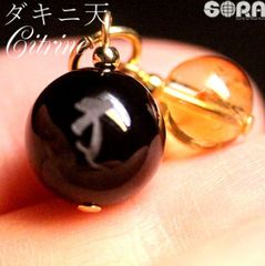 パワーストーン 商売繁盛 祈願 千客万来 祈願 お守り 荼枳尼天 ダキニ天 パワーストーン 5Aモリオン ヒマラヤ産アイリスシトリン 黒水晶 稲荷 おいなりさん お稲荷さん お稲荷さま 梵字 天然石 梵字 チャーム グッズ 水晶