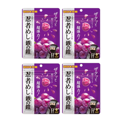 【数量限定】UHA味覚糖 忍者めし 鉄の鎧 グレープ味 40g×4袋