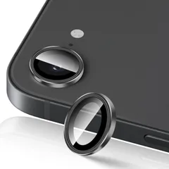 新品 16e カメラフィルム カメラ保護 【2枚セット】iPhone レンズフィルム 日本旭硝子素材 飛散防止 高透過 耐衝撃 硬度9H キズ防止 強化ガラス 露出オーバー防止 防水防塵 気泡ゼロ アルミ合金 レンズ保護フィルム (ブラック)