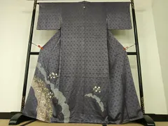 平和屋着物●訪問着　絞り　刺繍　吹き寄せ花文　金彩　正絹　逸品　AAAY6421zg