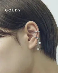 GOLDY/ゴールディ/バーベル × パール チャーム イヤーカフ/アクセサリー/2240802
