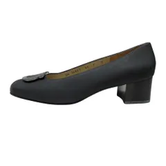 【美品】 FERRAGAMO/ チャンキーヒールパンプス /ガンチーニ /レザー sfcapu85p_4.jpg