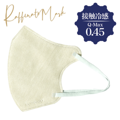 Raffinato 冷感0.45 マスク 20枚 M ベージュ×ミントグリーン 個包装 メルカリ限定