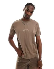 【送料無料】 アナザーインフルエンス メンズ Tシャツ トップス Another Influence mountain range slogan boxy t-shirt in washed tan BROWN
