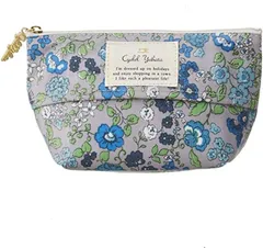 シャレールヤハタ　ブルー　ボート型 ティッシュポーチ アリッサブーケ ポケットティッシュケース ティッシュカバー 化粧ポーチ メイクポーチ コスメポーチ