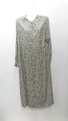 ◇ ⊂ le coeur blanc ルクールブラン 花柄 長袖 ロング ワンピース サイズ38 ブラック レディース E  【1501160034861】