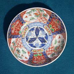 庫山窯】 金彩赤絵牡丹文 大皿 1枚 金彩 前畑陶器 盛り皿 飾り皿